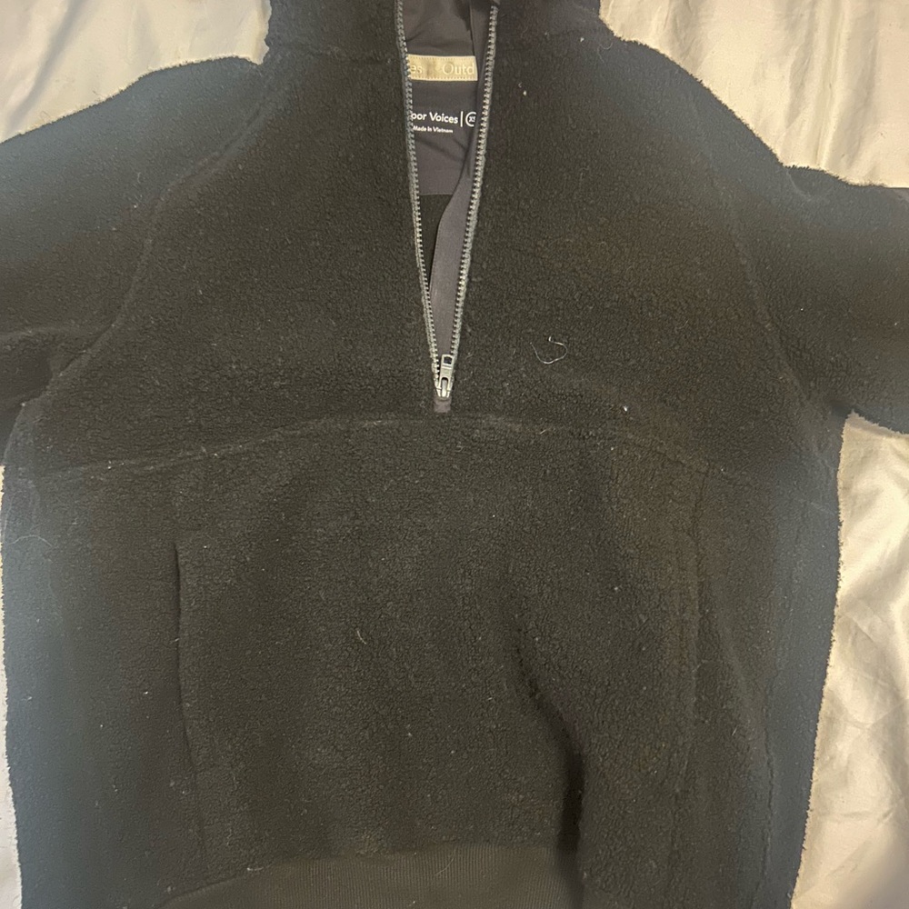 Outdoor Voices Black Half-Zip Fleece Pullover
